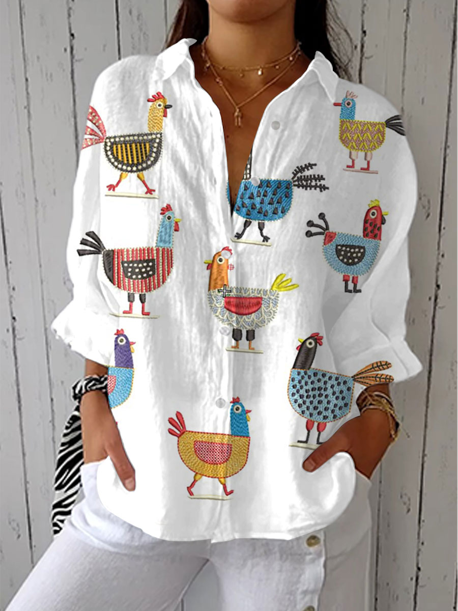 Eva | Blusa de gallinas divertidas