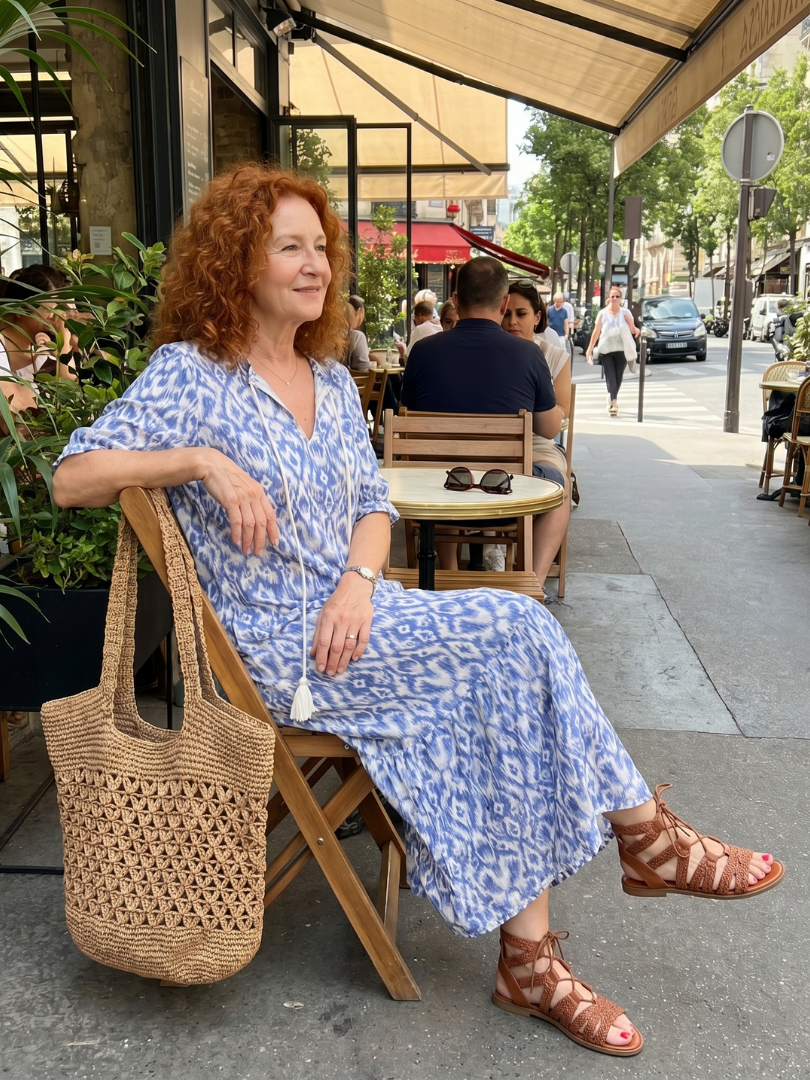 Nieves | Vestido Midi Fluido Estampado