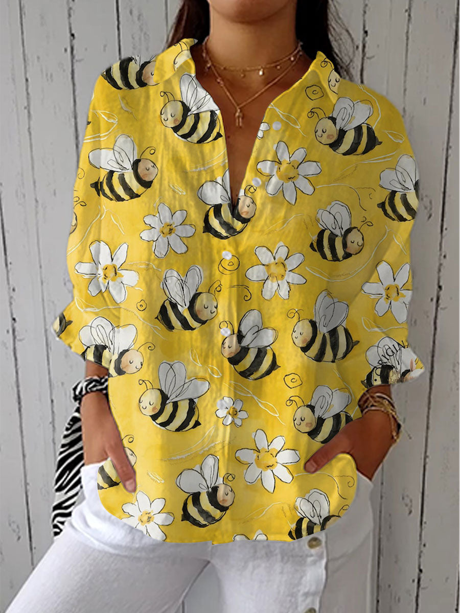 Abril | Blusa de abejas y flores