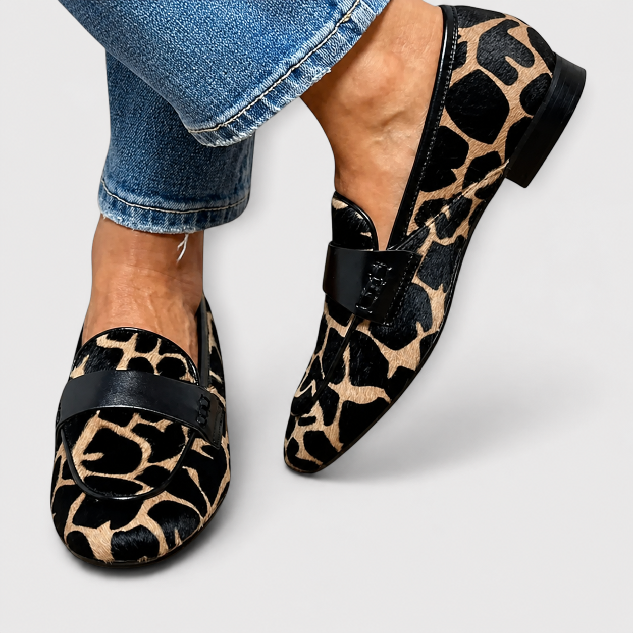 Lucia™ | Mocasines con estampado de leopardo