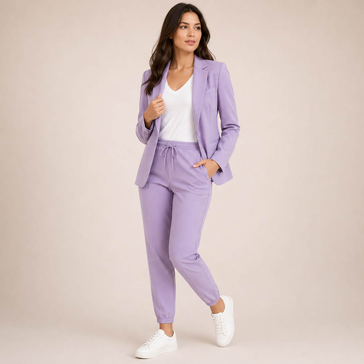 Eva™ | Conjunto de traje informal con un toque deportivo
