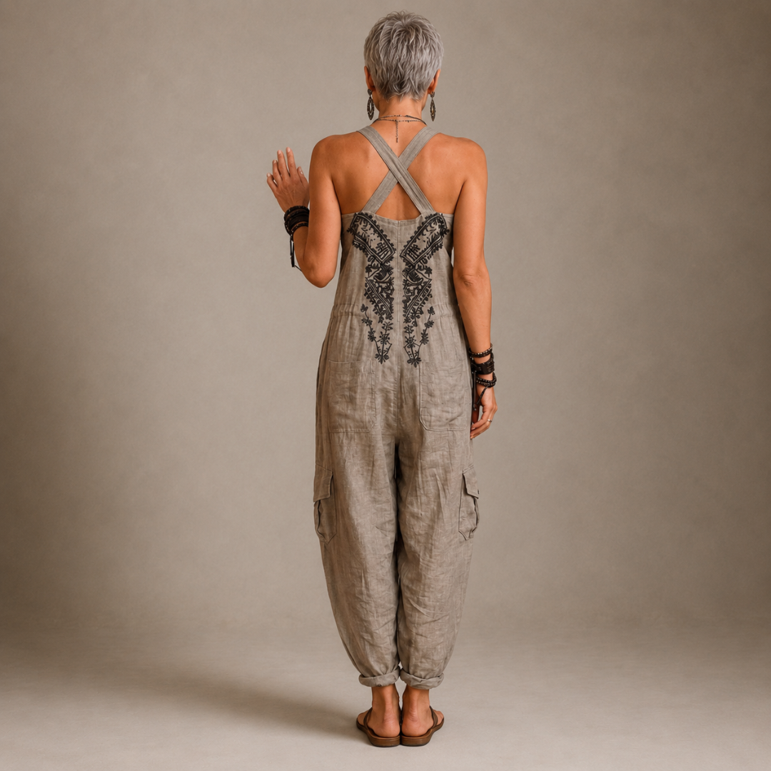 Almudena | Mono bohemio bordado