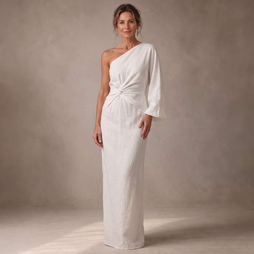 Elisa | Vestido Maxi Asimétrico y Elegante