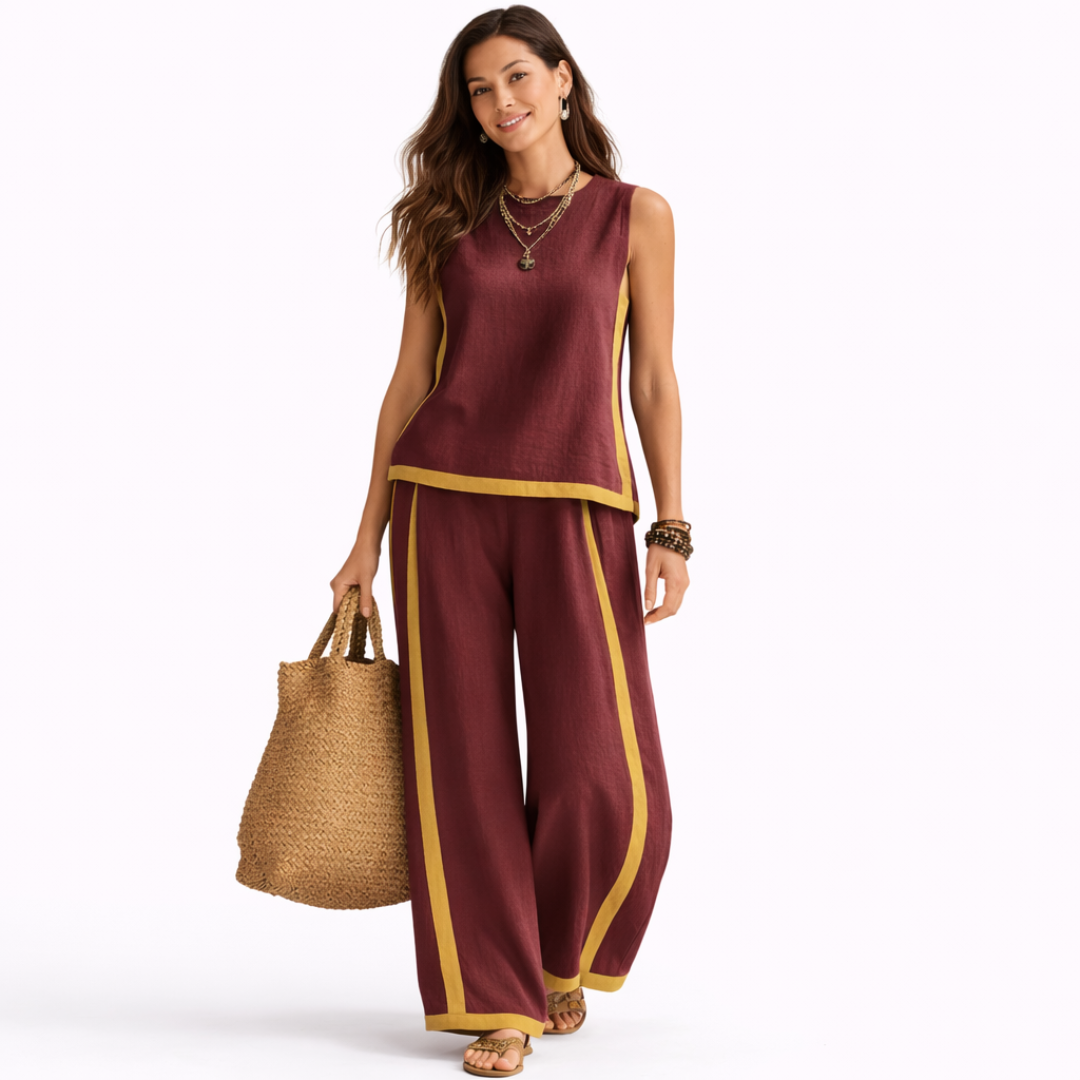 Leila Elegante conjunto de dos piezas