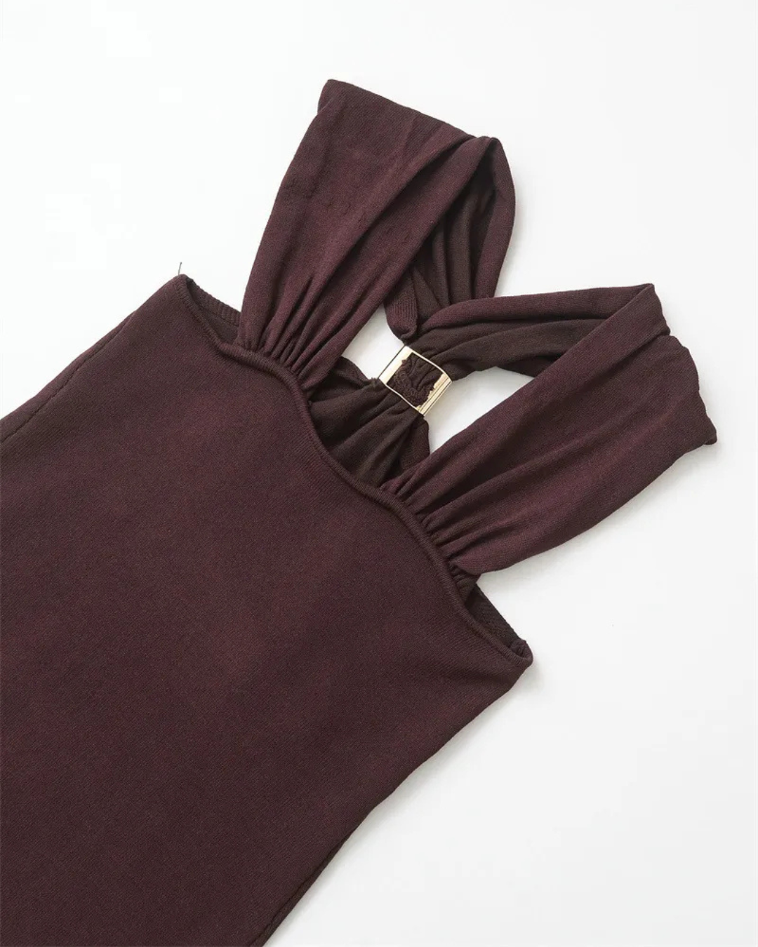 Angela | Top halter color moca