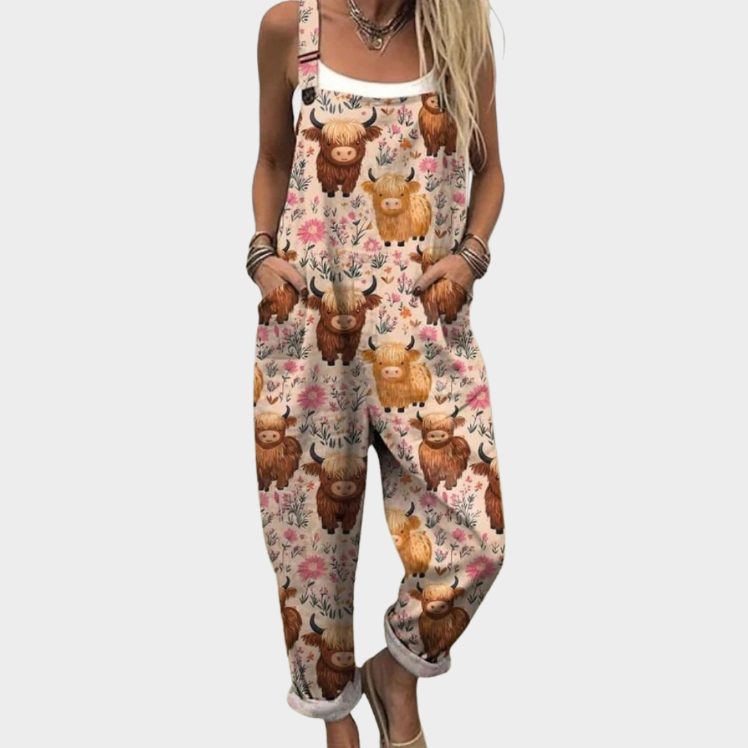 Un cómodo peto estampado