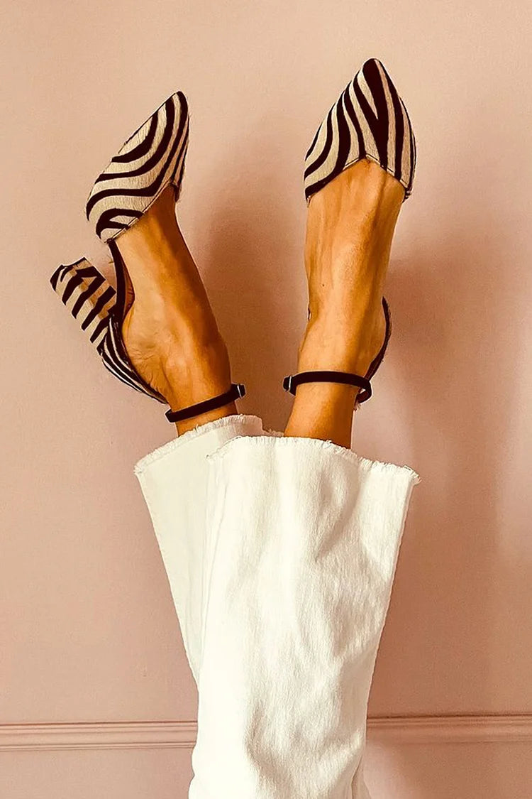 Karen™ | Tacchi a Punta con Stampa Zebra