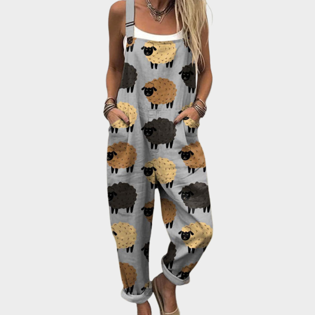 Un cómodo peto estampado