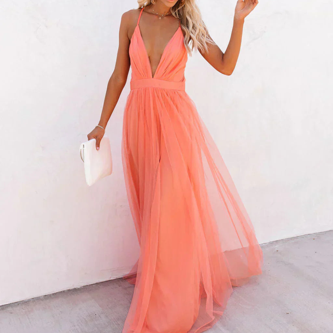 Coral | Maxivestido Luz Coral