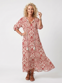 Lucía | Vestido Midi Bohemio con Pompones