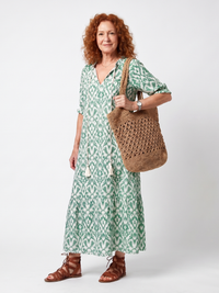 Florencia | Vestido Midi Bohemio con Pompones