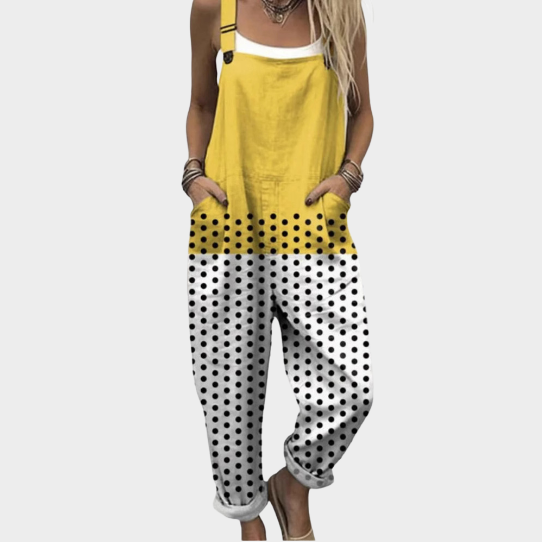 Un cómodo peto estampado