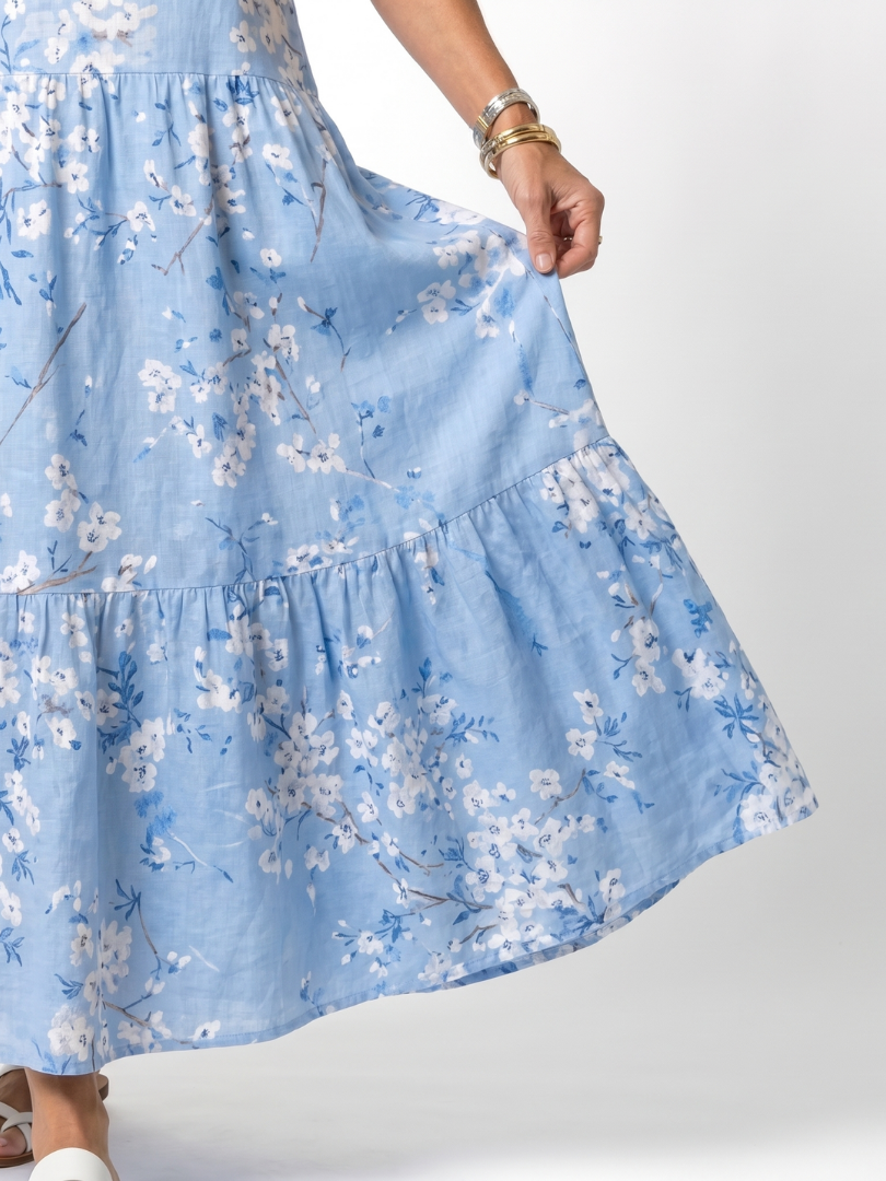 Micaela | Vestido Midi Floral con Pompones