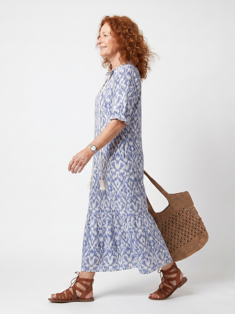 Nieves | Vestido Midi Fluido Estampado