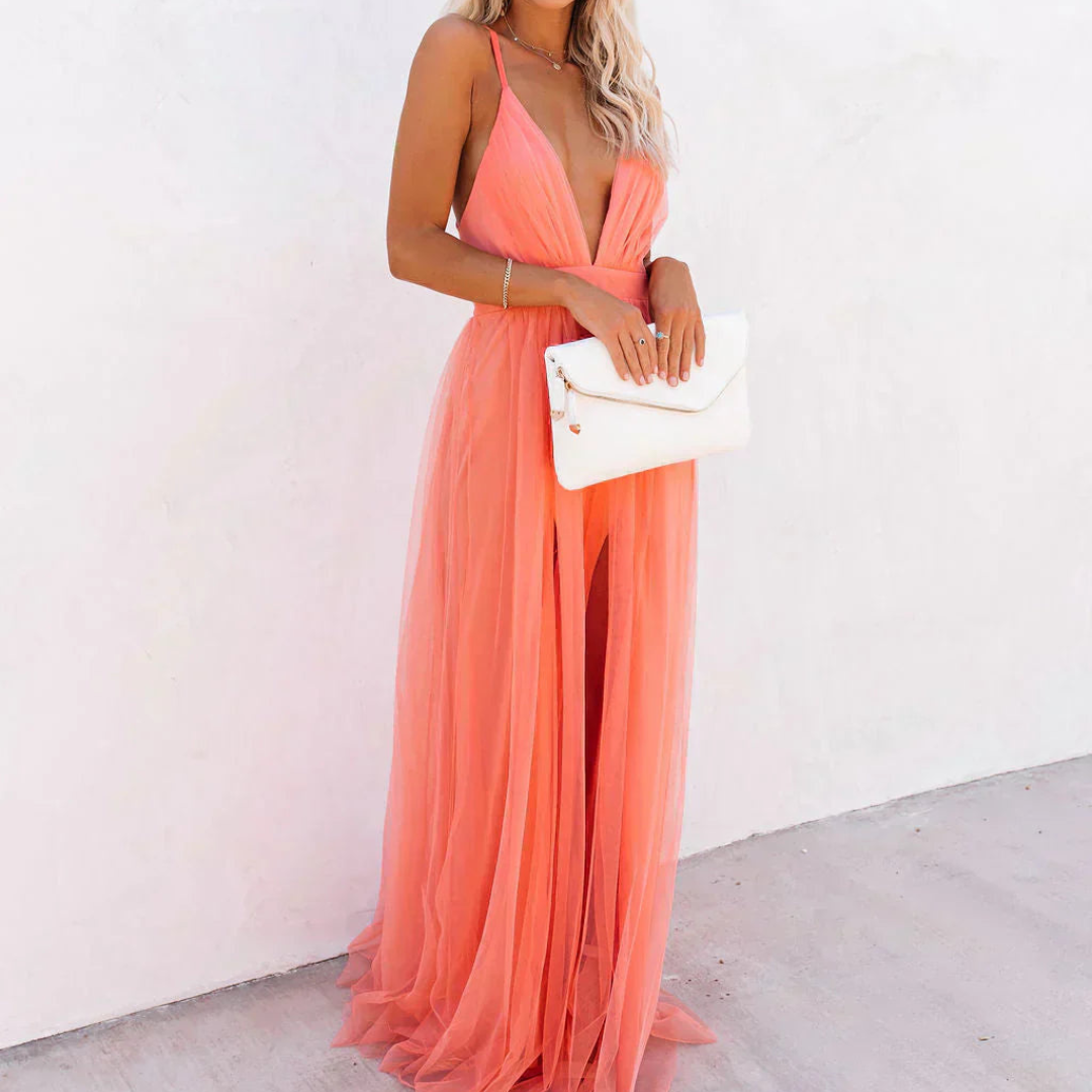 Coral | Maxivestido Luz Coral