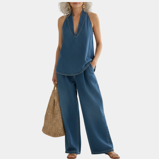 Sandra | Conjunto de dos piezas vaquero lavado vintage