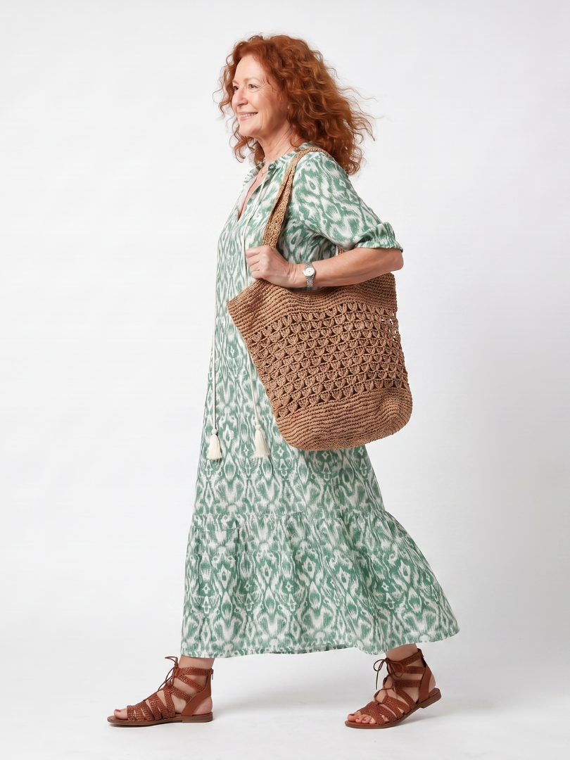 Florencia | Vestido Midi Bohemio con Pompones