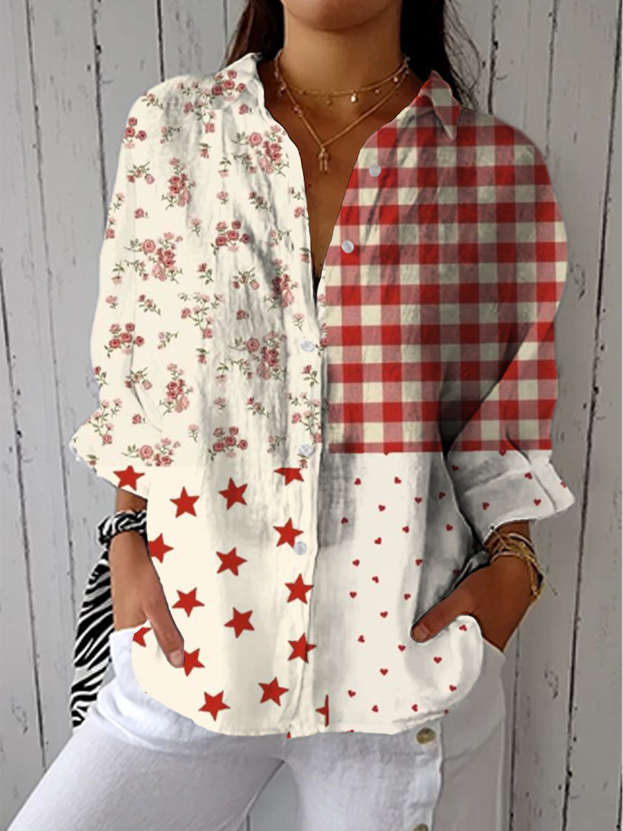 Adriana | Blusa patchwork campestre