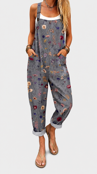 Cristina | Mono estampado cómodo de pernera ancha