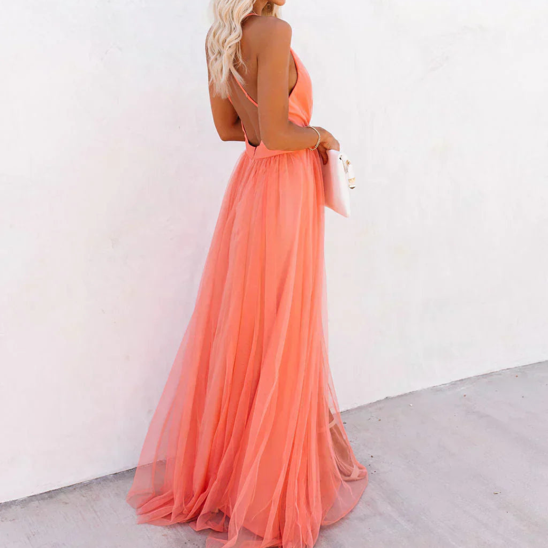 Coral | Maxivestido Luz Coral