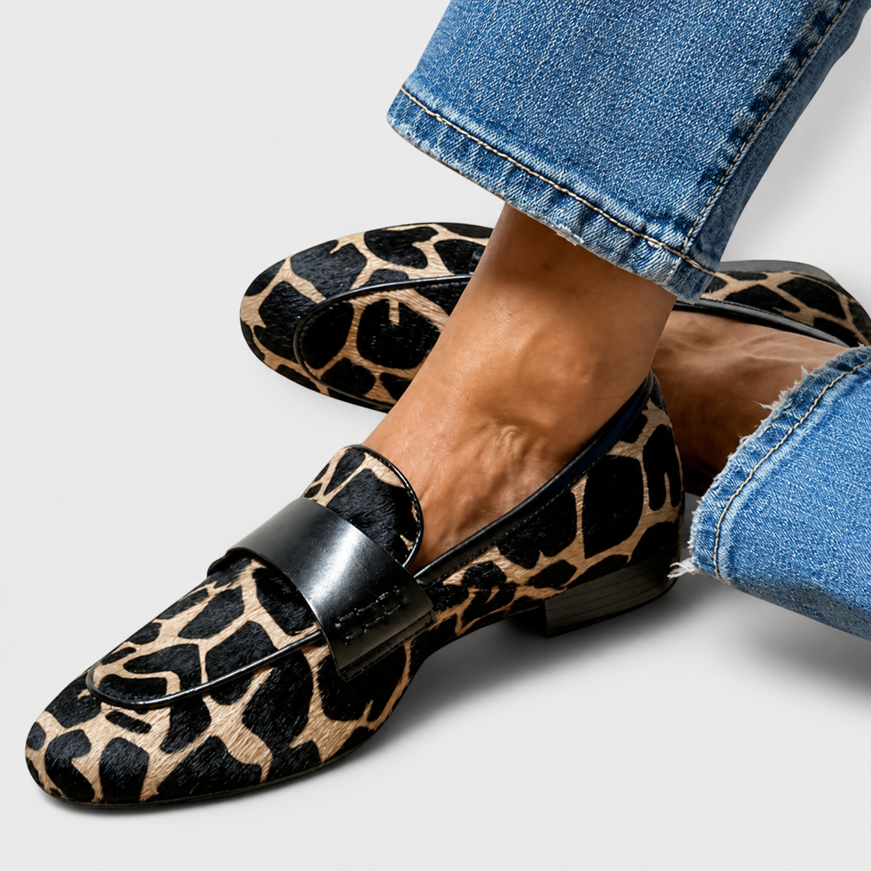 Lucia™ | Mocasines con estampado de leopardo
