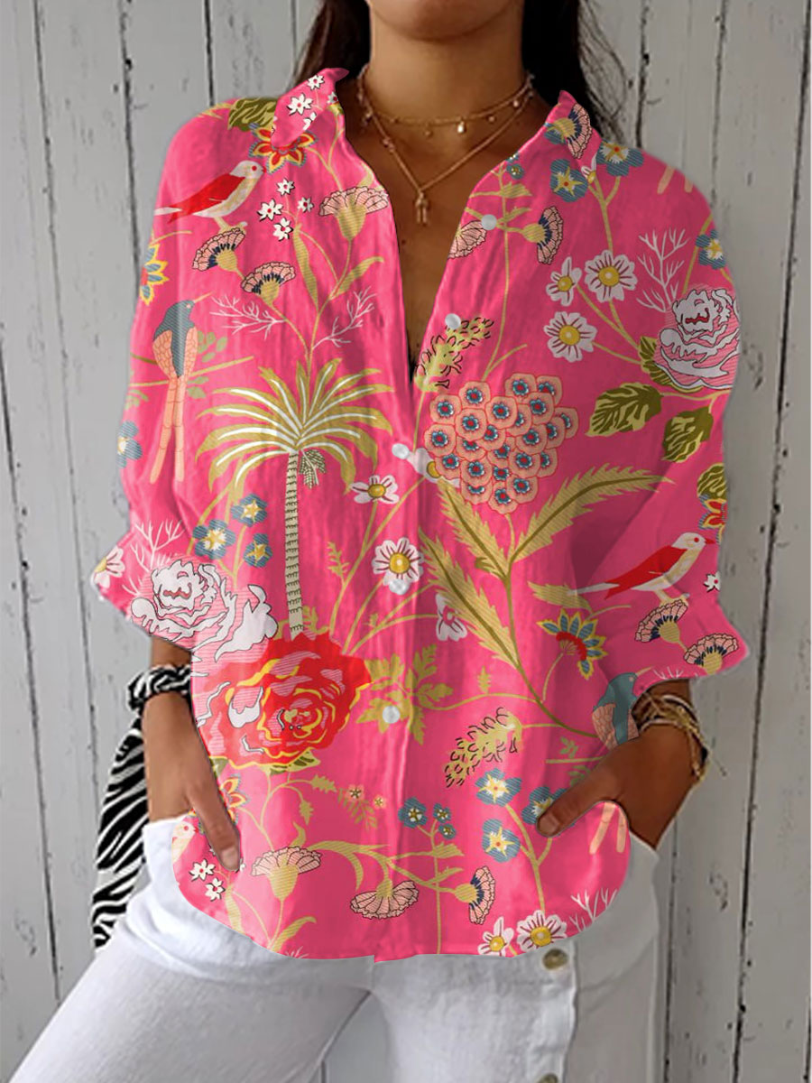 Celeste | Blusa flor tropical