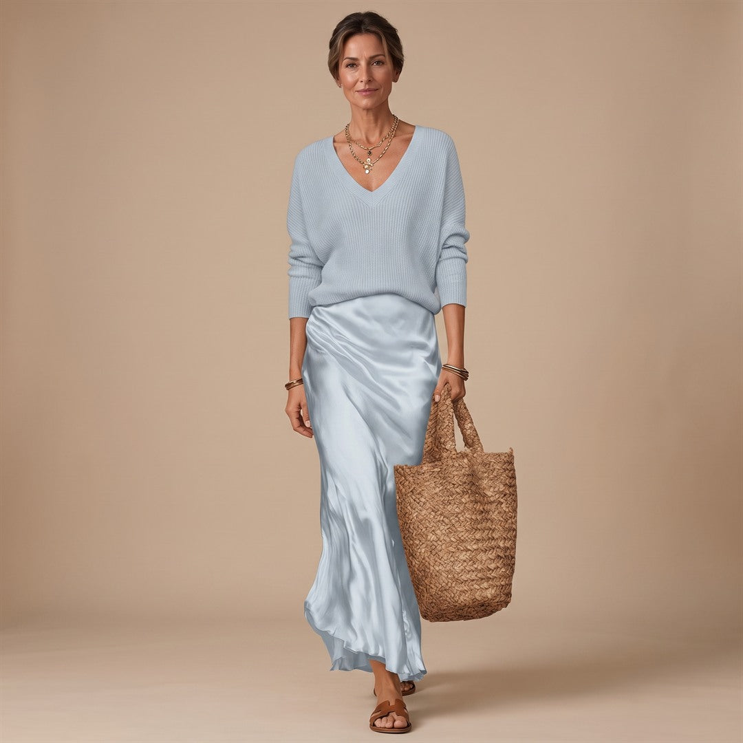 Anabel | Vestido Midi Satinado Elegante
