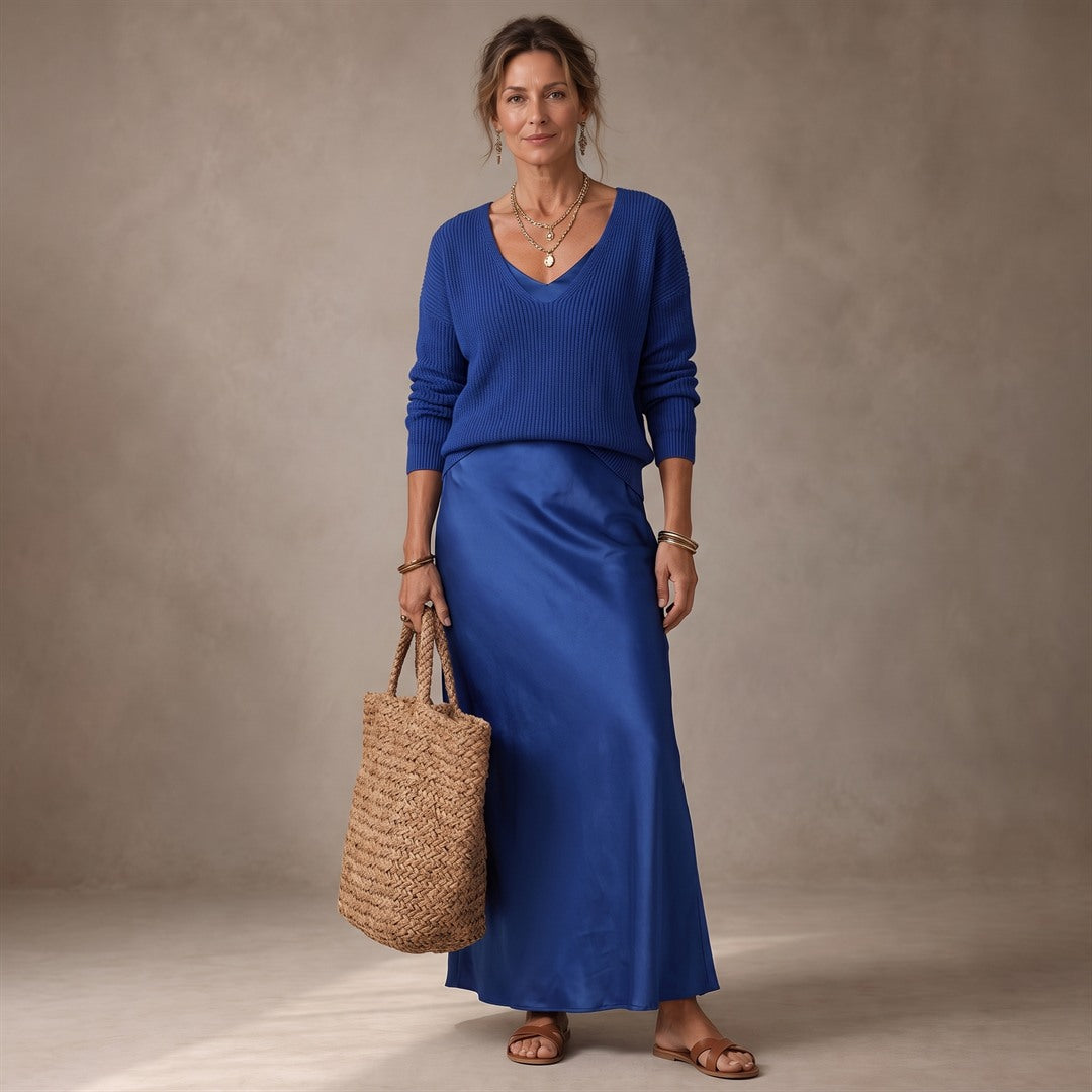 Anabel | Vestido Midi Satinado Elegante