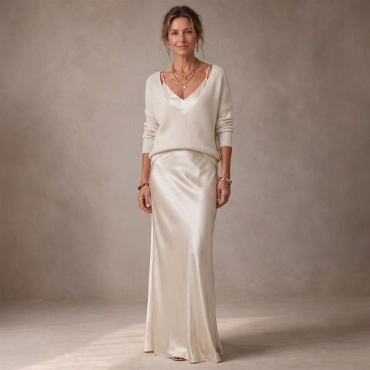 Anabel | Vestido Midi Satinado Elegante