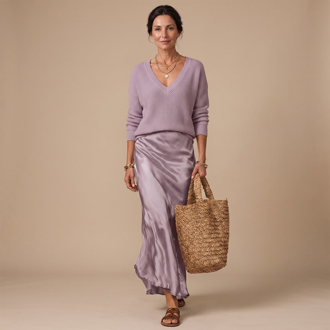 Anabel | Vestido Midi Satinado Elegante