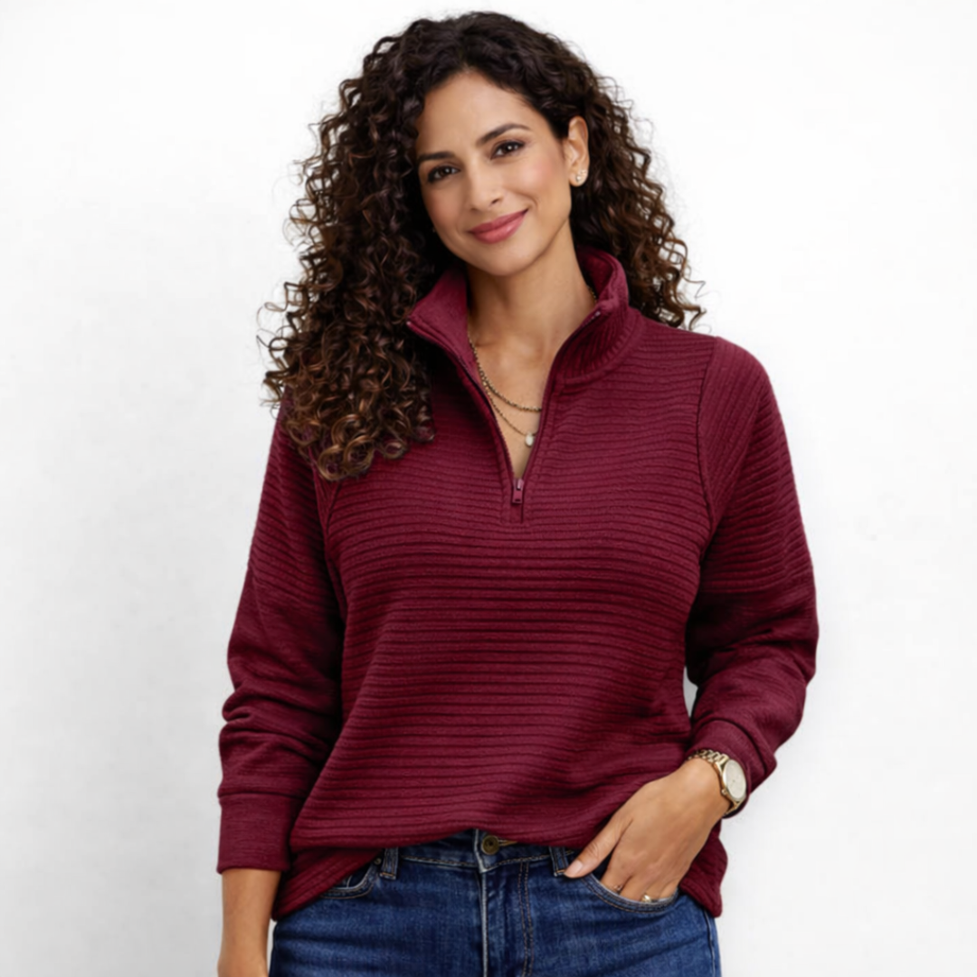 Alma Jersey cuello y cremallera