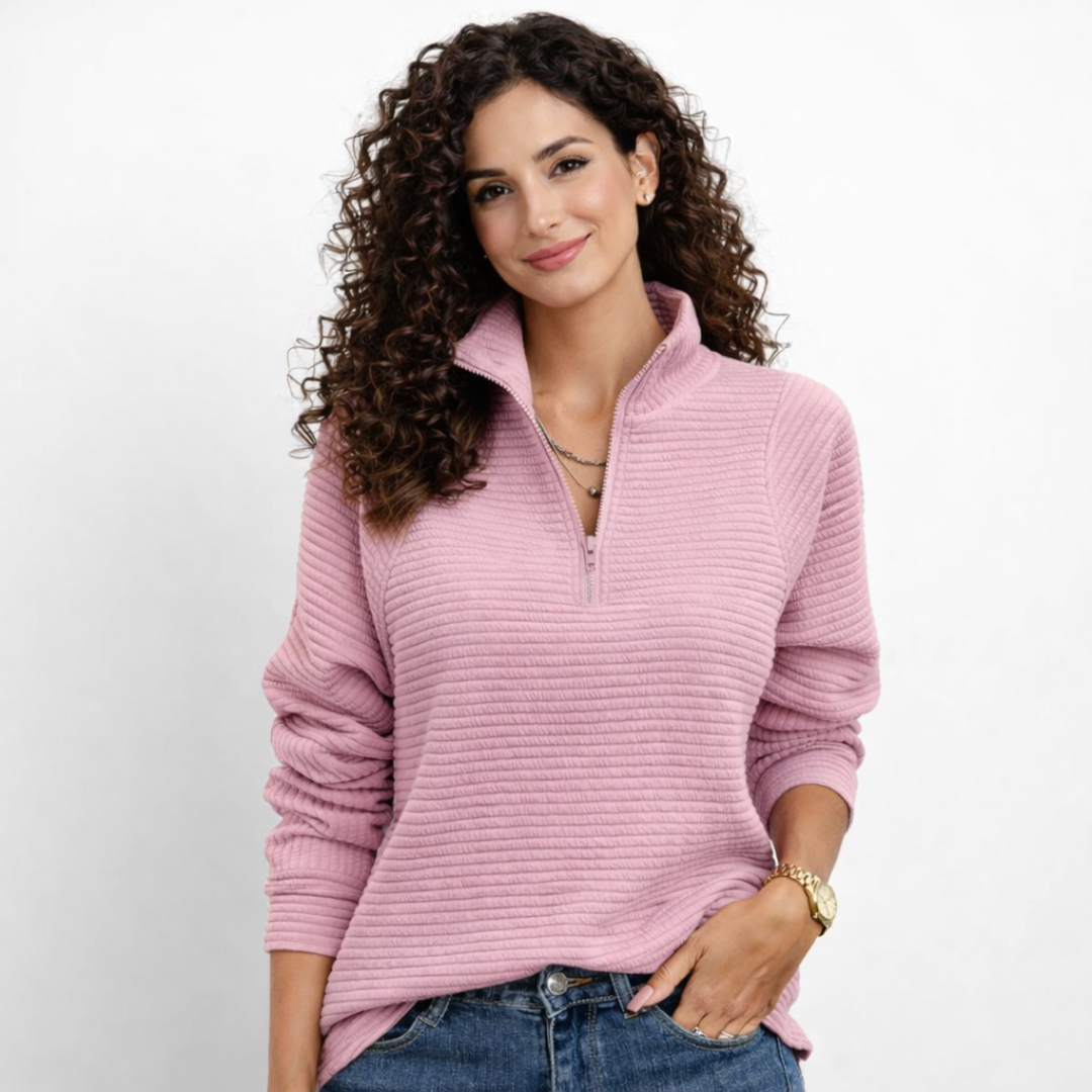 Alma Jersey cuello y cremallera