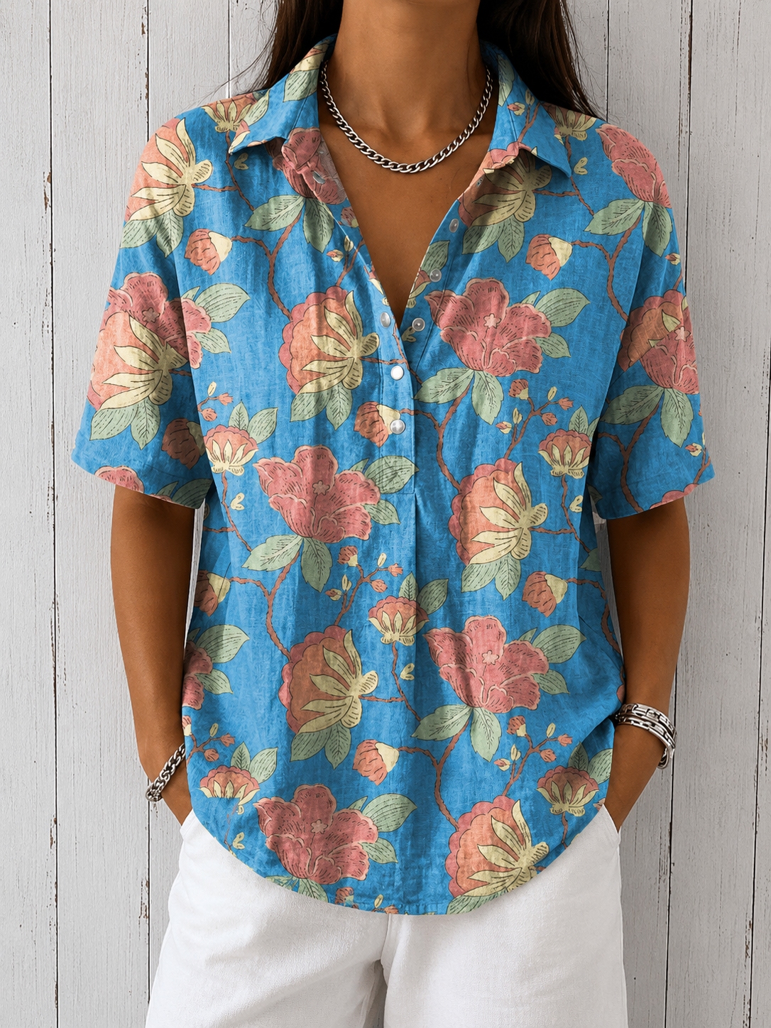Belinda | Blusa elegante de estampado floral