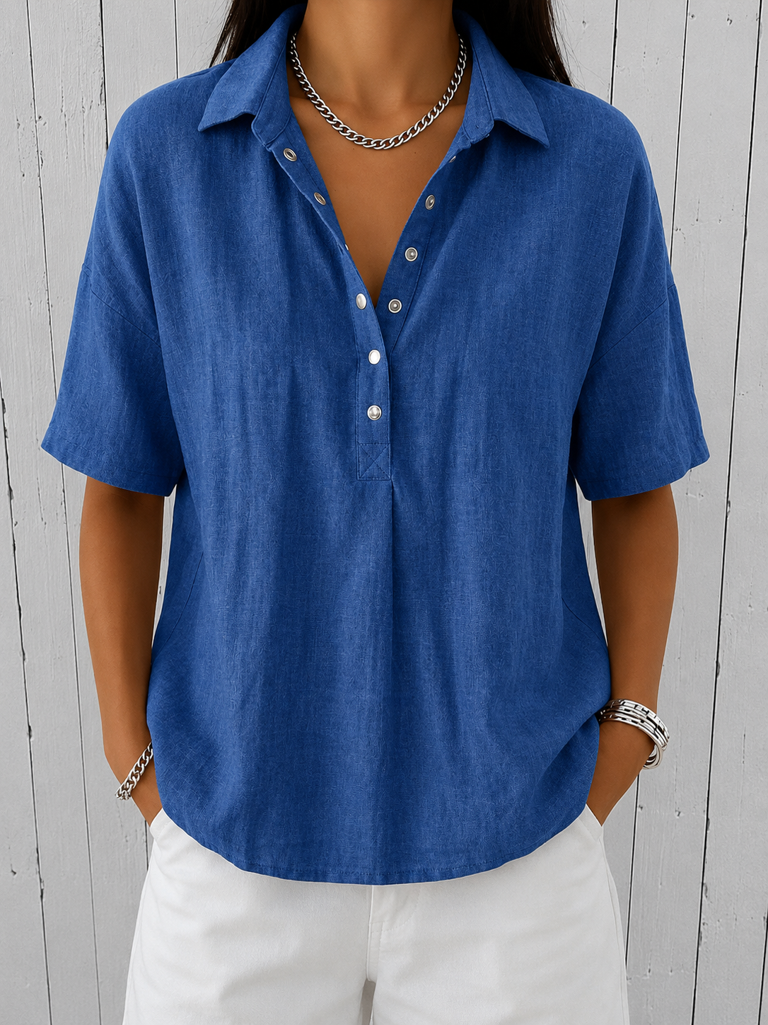Raquel | Blusa con cuello y botones