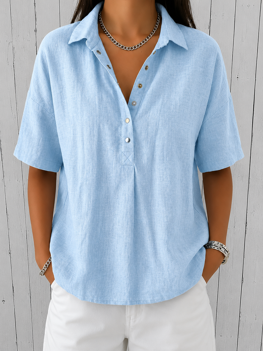 Raquel | Blusa con cuello y botones