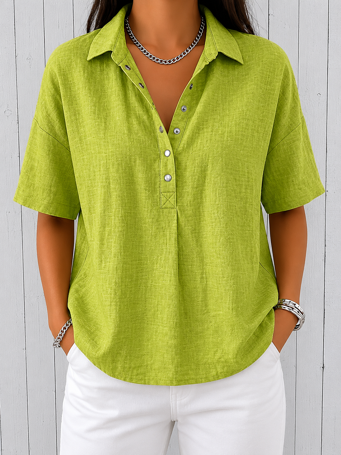 Raquel | Blusa con cuello y botones