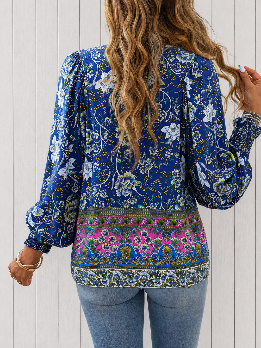 Aurora | Blusa elegante de estampado floral