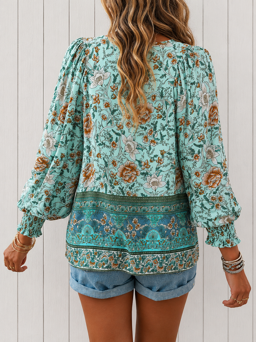 Aurora | Blusa elegante de estampado floral