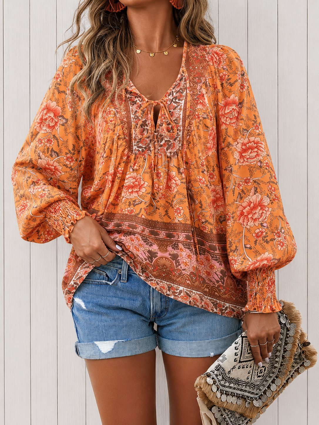 Aurora | Blusa elegante de estampado floral