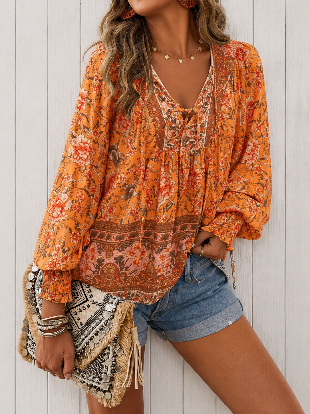 Aurora | Blusa elegante de estampado floral