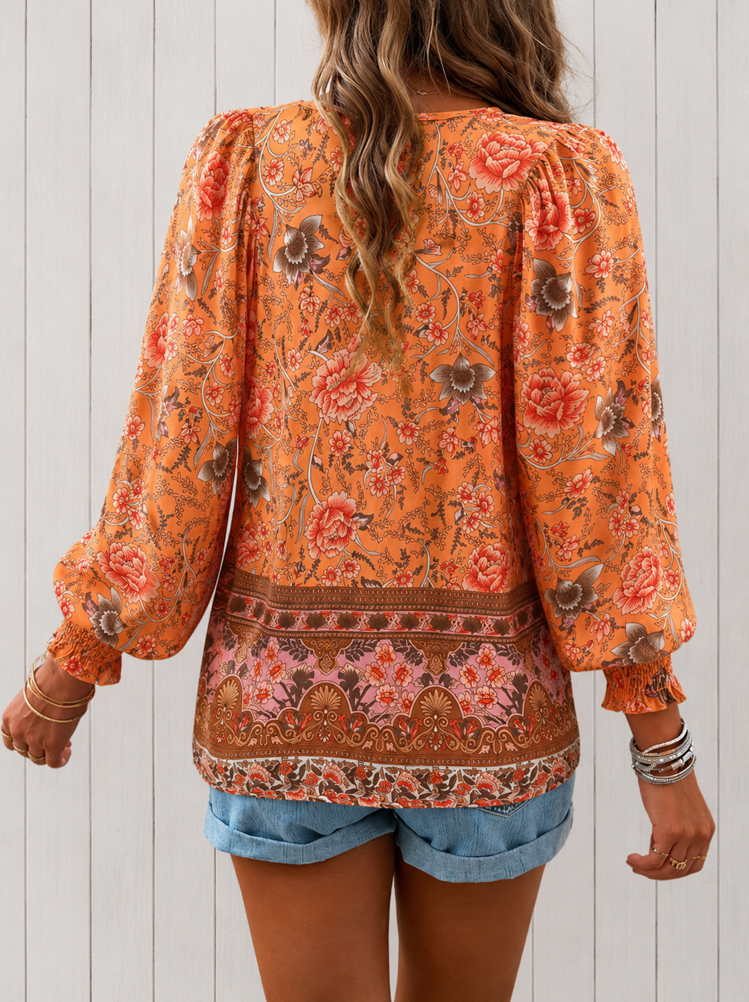 Aurora | Blusa elegante de estampado floral