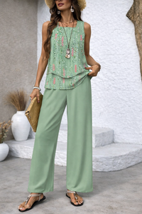 Silvia | Conjunto de dos piezas tono salvia