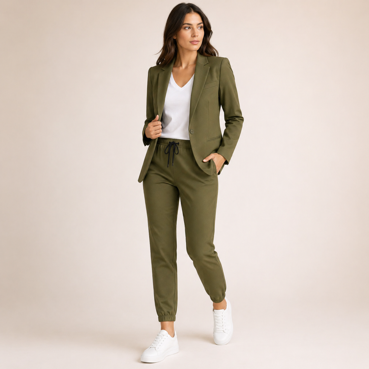 Eva™ | Conjunto de traje informal con un toque deportivo