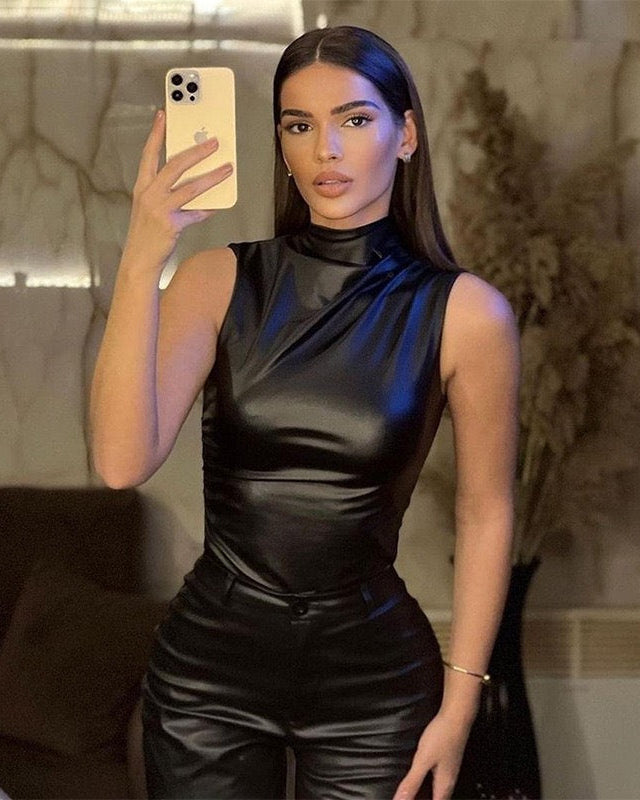 Beatriz | Top de cuero de lujo