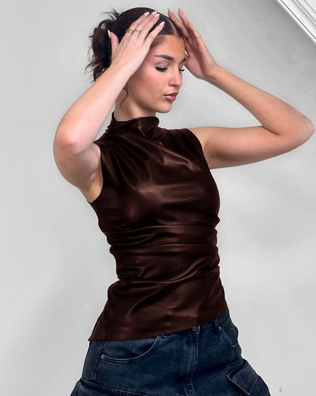 Beatriz | Top de cuero de lujo