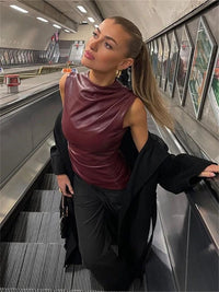 Beatriz | Top de cuero de lujo