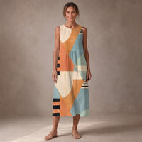 Marisa | Vestido Midi Geométrico