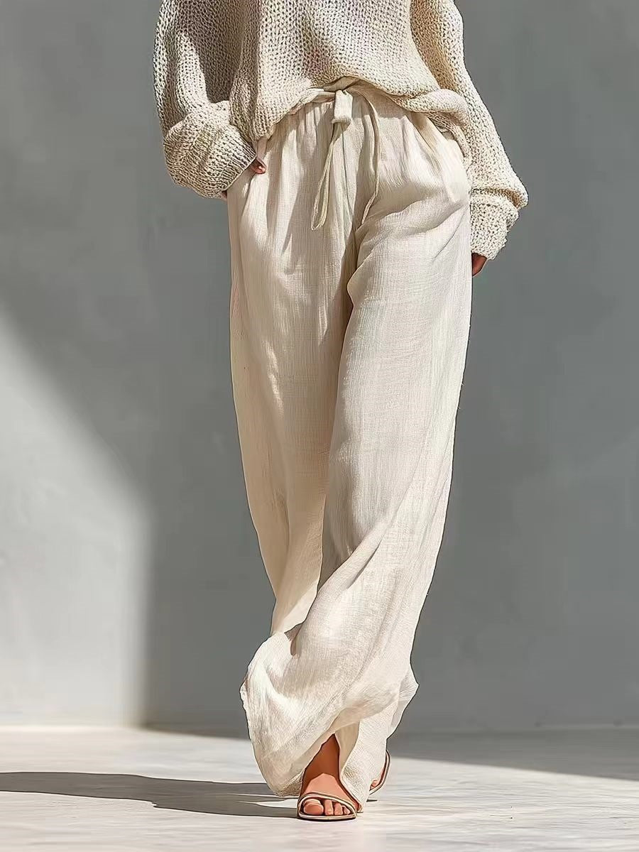 Paloma | Conjunto de punto y lino a la moda