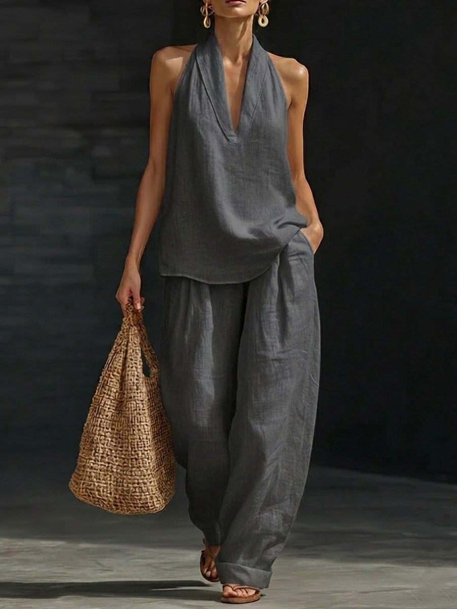 Lola | Conjunto sin mangas con pantalón ancho