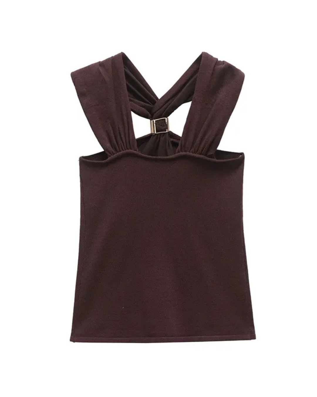Angela | Top halter color moca